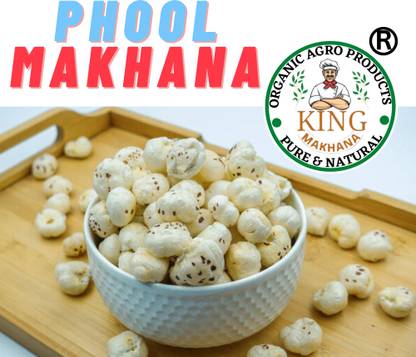 king makhana PREMIUM PHOOL MAKHANA 1 KG Fox Nut
