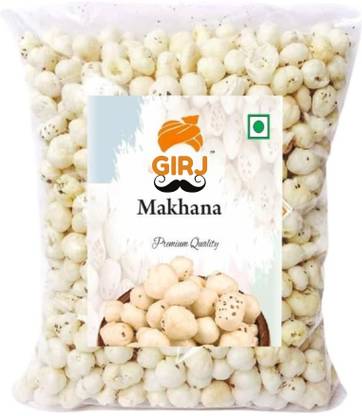 GIRJ Jumbo Makhana (Foxnuts) | Rich In Protein & Calcium| Raw Lotus Seeds(Makhana) Fox Nut