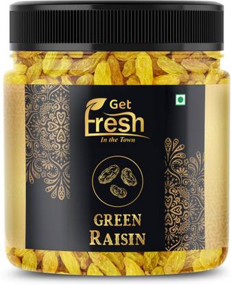 Get Fresh 100% Natural Premium Seedless Green Raisins (Kishmish) Jar - Raisins