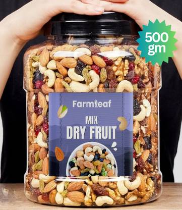 FarmLeaf Mix Dry Fruit | Panchmeva | 500gm | AA+ Almonds, Cashews, Raisins, Dry Dates, Apricots, Assorted Fruits & Nuts
