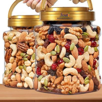 HARIYAM Mix Dry Fruit | Panchmeva | 250 GM | JAR | Almonds, Cashews, Raisins, Dry Dates, Assorted Fruits & Nuts, Assorted Seeds & Nuts