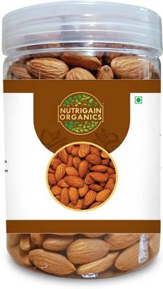 Nutrigain Organics Premium California Almonds | Rich And Original Badam| Dry Fruit Jar| 250 grams Almonds