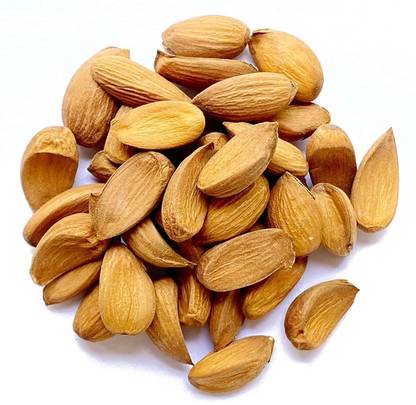 Prakriti Naturals Kashmiri Mamra Giri Dried Almonds [Grade-AAA Quality & Bold Size Bidam] Jar Pack Almonds