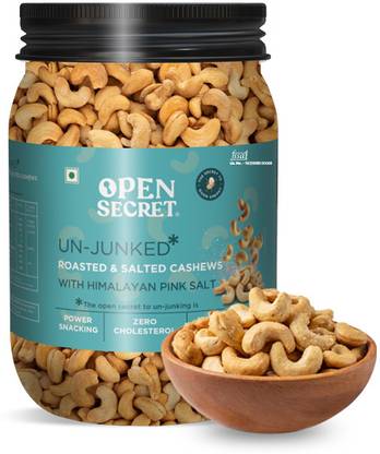 OPEN SECRET Premium Whole Kaju Roasted and Salted Cashews
