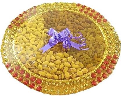 Koogly Dry Fruit Thali with Dry Fruits - 5 Combo Mix Dry Fruits Pack Almonds, Cashews, Pistachios, Raisins, Walnuts
