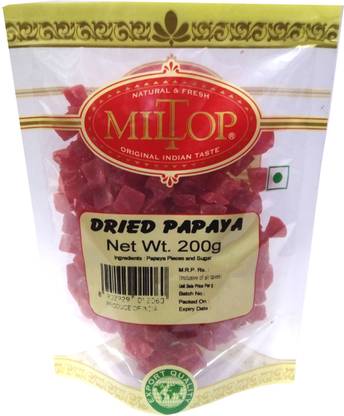 MilTop Dried Papaya 200gm Papaya