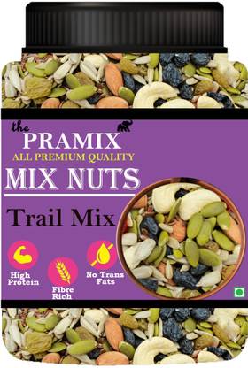 Pramix Mix Dry Fruits & Nuts, Healthy Nutmix, Trail Mix, Assorted Nuts Dry Fruits - 1kg Assorted Seeds & Nuts