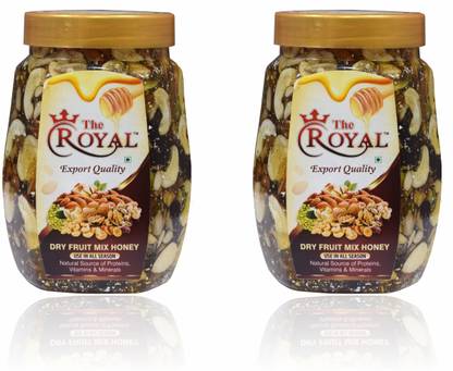 THE ROYAL honey dry fruit mix Almonds, Figs, Cashews, Walnuts, Raisins, Dates, Assorted Seeds & Nuts