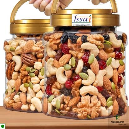 FreshoCartz Panchmeva Dry Fruits| Mix Dry Fruits | Dry Fruits Mix | Almonds, Apricots, Cashews, Raisins, Walnuts, Amla