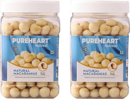 PUREHEART Natural Macadamia - Premium Whole Crunchy & Delicious Nuts/Dry Fruit Macadamia Nuts