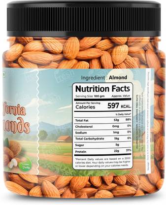 Get Fresh Raw California Almonds-High in Fiber, Protein & Magnesium | Perfect Snack- Almonds
