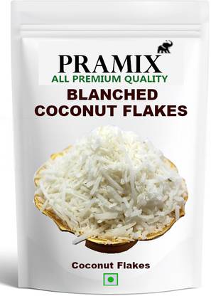 Pramix Dried Blanched Coconut Flakes, Dessicated Coconut Powder [Nariyal Burada for Coocking] 1 kg Coconut