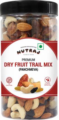Nutraj Panchmeva Trail Mix 500g, Healthy Nutmix Dry Fruits Jar 500g, Cashews, Almonds, Raisins, Dates, Assorted Nuts