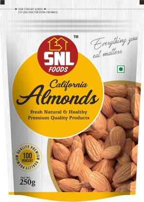 SNL FOODS Premium Almonds Badam Wholesome Crunch for Snack Taste & Goodness 1 Kg Almonds