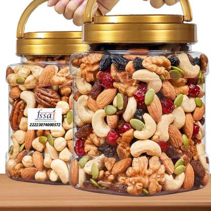 SHIVAAY nutmix dry fruits cashews , almonds , raisins , apricots , figs , dates 1 kg Almonds, Cashews, Raisins, Pistachios, Figs, Assorted Seeds & Nuts, Dry Dates, Walnuts, Apricots