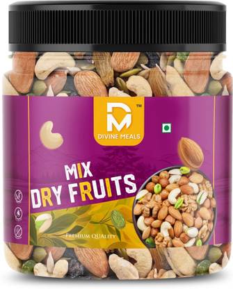 Divine Meals Jar Pack Premium Quality Mix Dry Fruits –Assorted Nuts and Berries