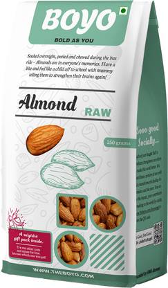 BOYO 100% Natural Californian Almonds - Badam, Morning Consumption Almonds
