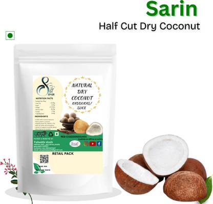 Sarin Half Cut Dry Coconut or Kata hua gola Coconut