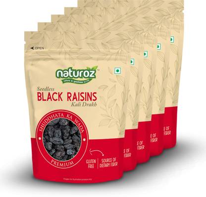 Naturoz (Pack Of 5) Afghan Black Seedless Raisins