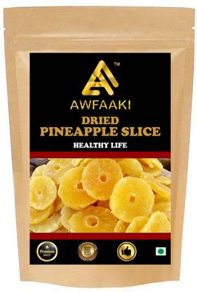 AWFAAKI DRIED PINEAPPLE SLICE / DEHYDRATED PINEAPPLE / PINEAPPLE SLICE CANDY 500 GM Pineapple