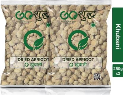 Goshudh Khubani (Dried Apricot)- 250g Each (Pack of 2) 500g Apricots