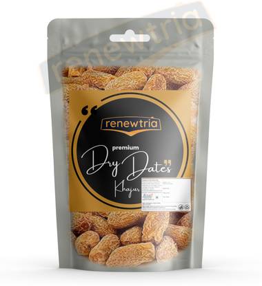 RENEWTRIA Yellow Dry Dates (1000g) | Premium Quality Soft Pila Chhuara Khajur (1kg) Dry Dates