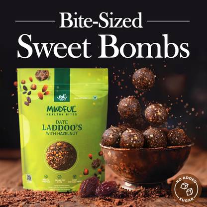 Eat Anytime Sugar Free Dates Laddoo's With Hazelnut Flavour - Super Saver Pack of 20 Hazelnuts