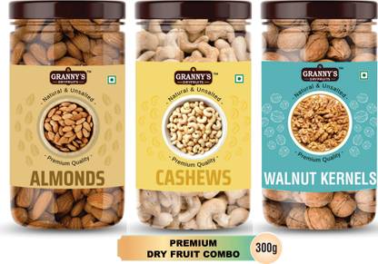 Grannys Dryfruits kaju badam akhrot combo pack of 3(3x100g) premium quality mix dryfruits