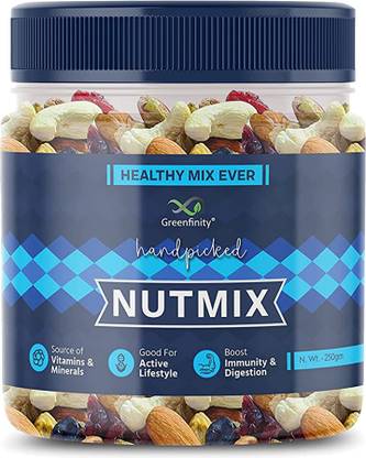 Greenfinity Healthy Nutmix | Boosts Immunity and Digestion | Source of Vitamins & Minerals Assorted Nuts