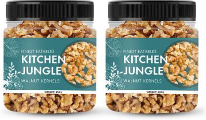 Kitchen Jungle Akhrot Giri 8 Pc | Walnut Kernels Broken ( Jar Pack) ) (Chilean Quality) Walnuts