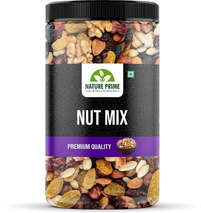 Nature Prime Premium Mix Dry Fruits [Almonds, Cashew, Kishmish, Apricot, Black Raisins,kiwi] Assorted Nuts