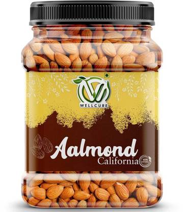 wellcure California Almonds | 100% Natural Jumbo Size Handpicked Almonds | Badam | Almonds