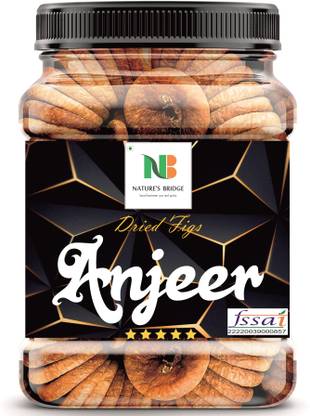 Nature's Bridge Anjeer Figs - 200gm Jar | Dry Anjir | Dry Fig | Dried Figs Figs