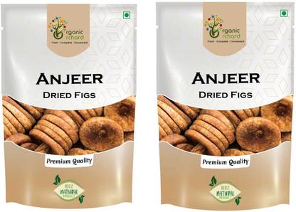 organic orchard Dried Fig 250 gm + 250 g | Anjeer ( Pack of 2) Figs