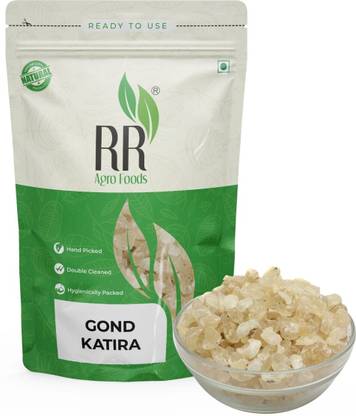 RR AGRO FOODS Gond Katira (Gum Edible )| Tragacanth Gum Crystals | High Cooling Properties | Dried Gum