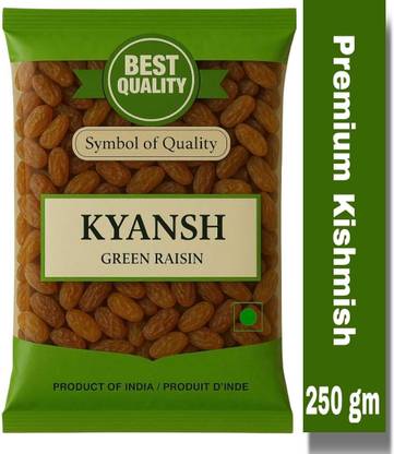 Kyansh Pure Raisins Seedless - (Kishmish) | Source Of Potassium | Premium Dry Fruit Raisins