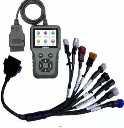 Xsentuals V311 OBD Scanner + 9 Coupler All BS6 BIKE CABLE Set OBD Interface