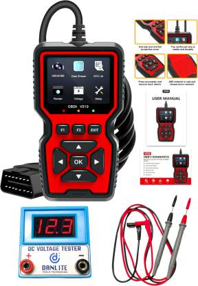 Danlite V519 OBD-II Bs6 Bs7 Fault Code DC Voltage Tester Live Data Check Tester OBD Reader