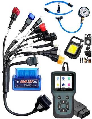 Xsentuals V311 OBD2 Scanner + All BS6 BIKE 11 Coupler OBD CABLE OBD Reader