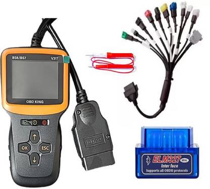 Xsentuals V317 II Scanner + 11 Connector Obd Cable + ELM327for All BS6 Bikes OBD Reader