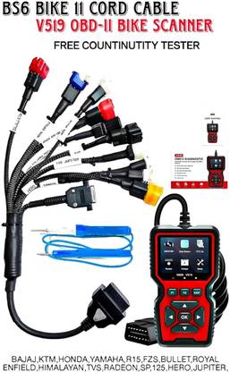 Xsentuals V519 OBD SCANNER OBD Tool For Cars and BS6 Three Wheeler Auto OBD Interface