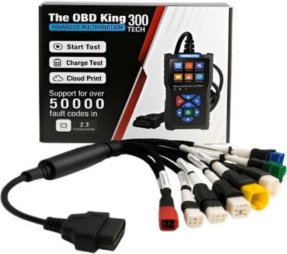 Obdking 300 TECH OBD Scanner for BS6 BS7 Bikes with 11 Cord Diagnostic Cable OBD Interface