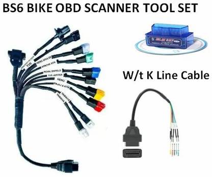 Xsentuals All BS6 Bike OBD Scanner + 11 Coupler BIKE OBD CABLE TOOL Set OBD Interface
