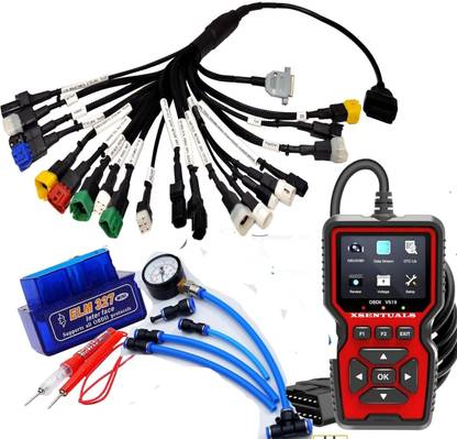 Obdking V519 OBD Scanner with 21 Cord Cable, ELM 327 & Fuel Gauge for BS6 BS7 Bikes OBD Interface