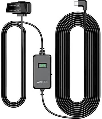 VANTRUE 10ft Type C USB OBD Hardwire Power Cable with LED Screen OBD Reader