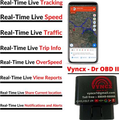 Vyncx Dr. OBD II GPS Tracker Scanner Indian Car Health Check Up Wireless Voice Monitor OBD Reader