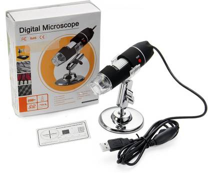 Bibox Digital Microscope|Hand Biological Endoscope with Bracket|1600X Zoom 8 LED USB Objective Microscope Lens