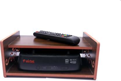 STASTORE 1 Compartments Wooden TV Setup Box & Remote Stand