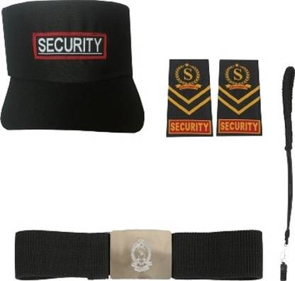 Qualityfab Security Guard Accessories Badge Cap Set Multicolor  Office Set