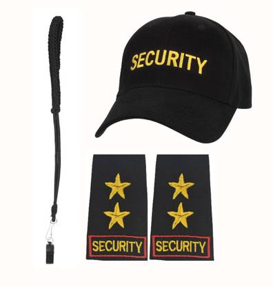 Qualityfab Security Guard Accessories Set Flap+ Lanyard+ Cap  Office Set